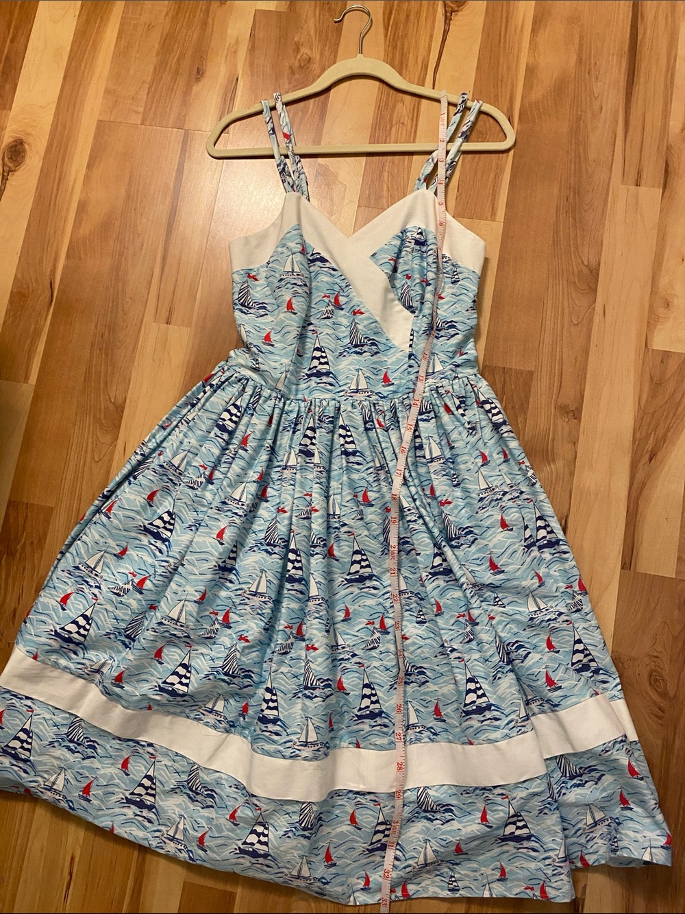 Unique Vintage Sailboat/Nautical Print dress - Picture 10 of 13